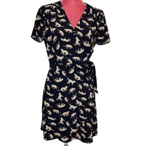 J. Crew Leopard Print Wrap Dress Size 4
